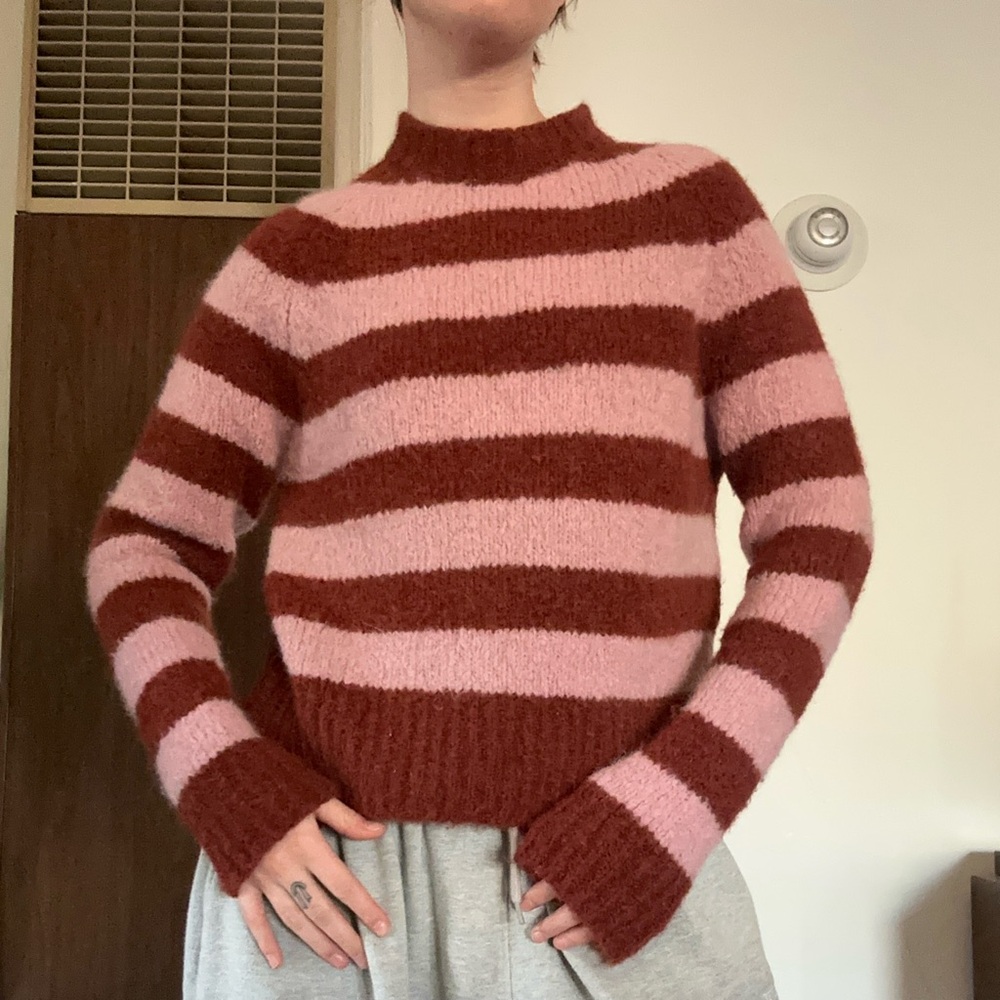 Paloma Wool Wally Pink and red Striped Sweater